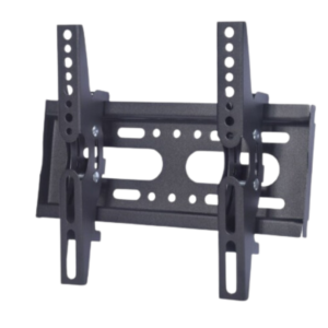 Flat Panel Tilt Mount - Model JY-D03 Securely mount your TV with the JY-D03 Flat Panel Tilt Mount, designed to fit most 14-43 inch flat panel TVs. This robust mount offers a tilt ability of +15 degrees and -5 degrees, allowing you to adjust your viewing angle for the perfect entertainment experience. Built to support up to 35kg, the JY-D03 is VESA compliant up to 200mm x 200mm, ensuring compatibility with a wide range of TV models. Crafted with a durable 1.5mm thickness and sleek design, the mount keeps your TV just 65mm from the wall, providing a low-profile look. Ideal for self-collection or delivery to your doorstep, this reliable mount is perfect for homes, offices, or commercial spaces. Specifications: Fits most 14"-43" flat panel TVs Tilt range: +15° / -5° VESA Compliance: Up to 200mm x 200mm Load Capacity: 35kg Dimensions: 260mm(L) x 200mm(W) x 65mm(D) TV Distance from Wall: 65mm