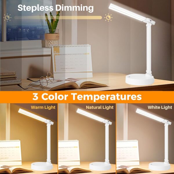 LED desk lamp, rechargeable desk lamp, adjustable brightness lamp, dimmable desk lamp, three-color lighting, warm light, natural light, white light, double-head desk light, flexible desk lamp, USB-powered lamp, eye-care desk lamp, flicker-free lighting, multi-angle LED lamp, foldable desk lamp, long-lasting desk lamp, portable desk lamp, study lamp Sri Lanka, office desk lamp, touch control lamp, reading light, energy-saving desk lamp, premium LED lamp, work-from-home lighting, ambient lighting, desk furniture, modern desk lamp, stylish lighting, home decor, task lighting, soft ambiance, contemporary furniture, lighting solution, workspace essentials