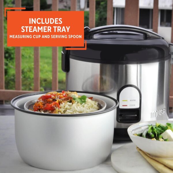 Premium Stainless Steel Non-Stick Inner Pot Rice Cooker with Steamer 1.8 and 2.8 Liters - Image 4