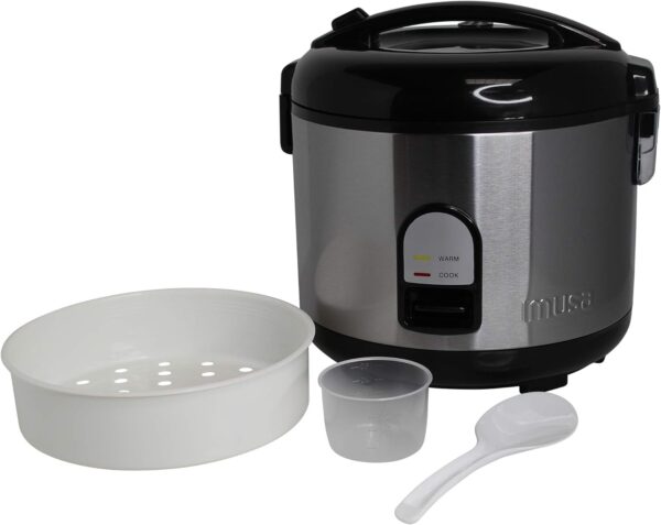 Premium Stainless Steel Non-Stick Inner Pot Rice Cooker with Steamer 1.8 and 2.8 Liters - Image 5