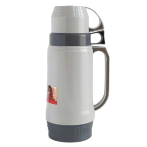 Rich Double Cup Vacuum Flask – Glass Insulation, Food Grade Plastic, 1L and 0.6L Sizes, Hot and Cold Retention, Ideal for Travel and Daily Use in Sri Lanka