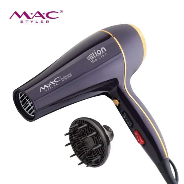 MAC Styler Professional Hair Dryer MC-6690A 2200w / Saloon Hair Dryer with Diffuser - Image 4